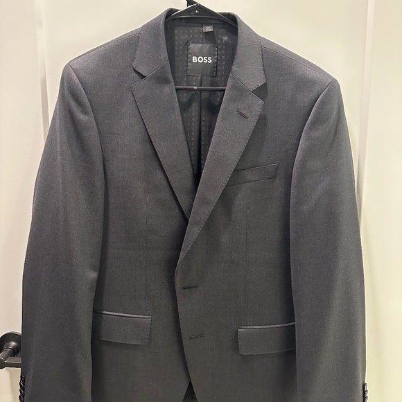 Mens Hugo Boss Sport Coat/Suit Jacket - Dark Grey/Black - 38S